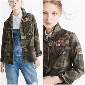 Abercrombie & Fitch Patch Twill Shirt Jacket